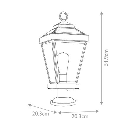 Quoizel - Lauko šviestuvas RAVINE 1xE27/60W/230V IP44 ruda