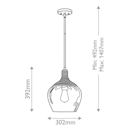 Quoizel - Sietynas ant stulpo ROYER 1xE27/60W/230V diametras 30,2 cm permatoma/juoda/smėlio spalva