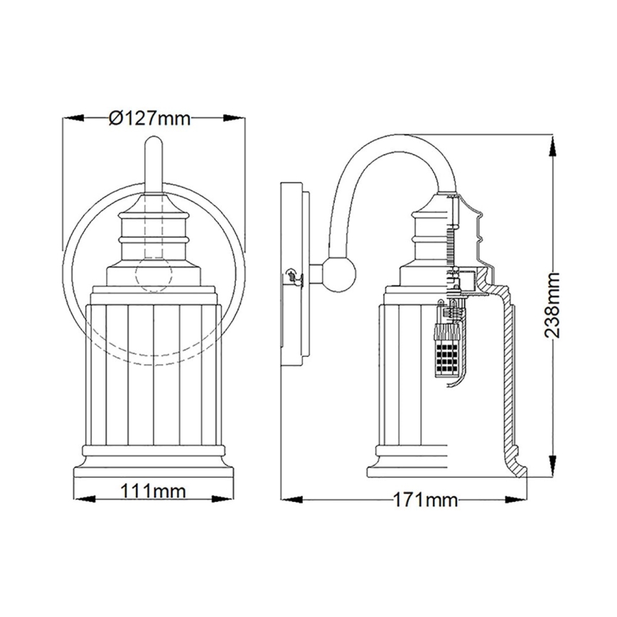 Quoizel - LED Sieninis vonios šviestuvas SWELL 1xG9/3W/230V IP44