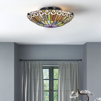 Quoizel - Lubinis šviestuvas WATKINS 2xE27/60W/230V diametras 42 cm