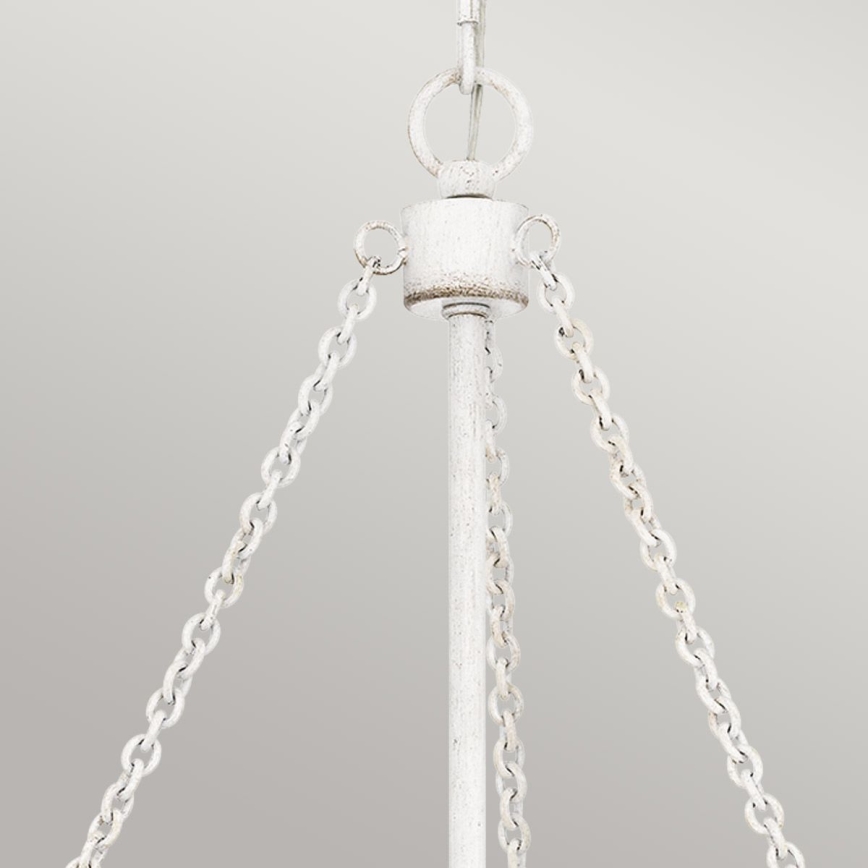 Quoizel - Pakabinama liustra su grandine WAYLON 4xE27/60W/230V skersmuo 50,4 cm ruda/balta