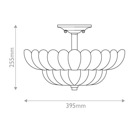 Quoizel - Lubinis šviestuvas WHITECAP 4xE14/40W/230V diametras 39,5 cm