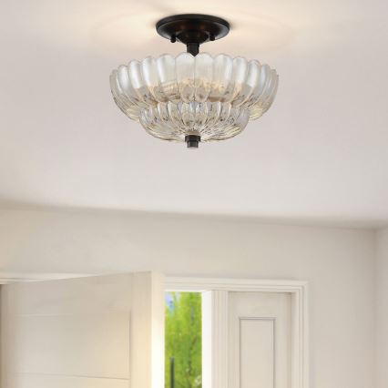 Quoizel - Lubinis šviestuvas WHITECAP 3xE14/40W/230V diametras 29,7 cm