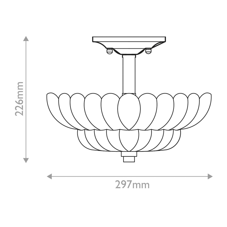 Quoizel - Lubinis šviestuvas WHITECAP 3xE14/40W/230V diametras 29,7 cm