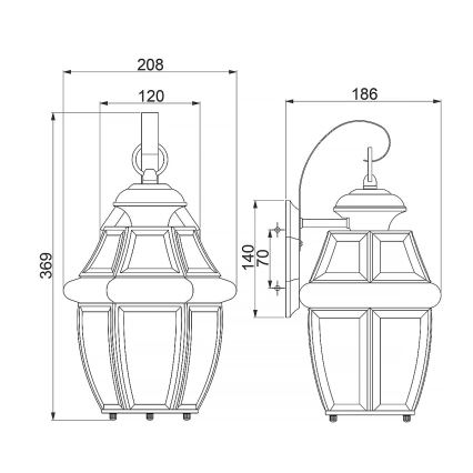 Quoizel - Sieninis lauko šviestuvas MARINE 1xE27/150W/230V IP44 aukso