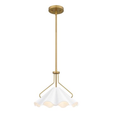 Quoizel - Sietynas ant stulpo MEJIA 1xE27/60W/230V diametras 35,6 cm žalvaris