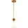 Quoizel - Sietynas ant stulpo STARING 1xE27/40W/230V diametras 18,4 cm auksas/patina/balta