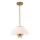 Quoizel - Sietynas ant stulpo STARING 3xE14/40W/230V diametras 45,7 cm auksas/patina/balta
