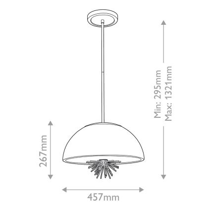 Quoizel - Sietynas ant stulpo STARING 3xE14/40W/230V diametras 45,7 cm auksas/patina/balta