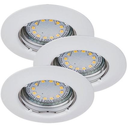 Rabalux - 3 vnt. LED įleidžiamų šviestuvų rinkinys, 1x GU10/3W/230V, IP40