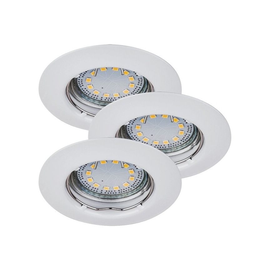 Rabalux - 3 vnt. LED įleidžiamų šviestuvų rinkinys, 1x GU10/3W/230V, IP40
