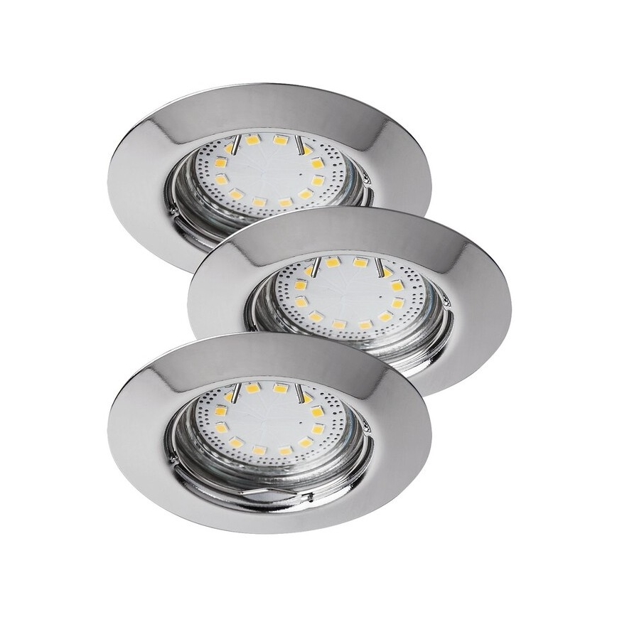 Rabalux - KOMPLEKTAS 3xLED Įleidžiamas vonios šviestuvas 3xGU10/3W/230V IP44