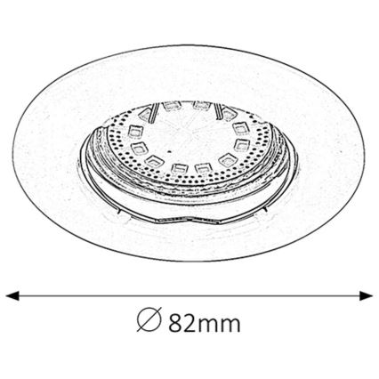 Rabalux - KOMPLEKTAS 3xLED Įleidžiamas šviestuvas 3xGU10/3W/230V IP40