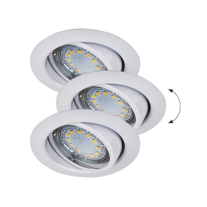 Rabalux - KOMPLEKTAS 3xLED Įleidžiamas šviestuvas 3xGU10/3W/230V IP40