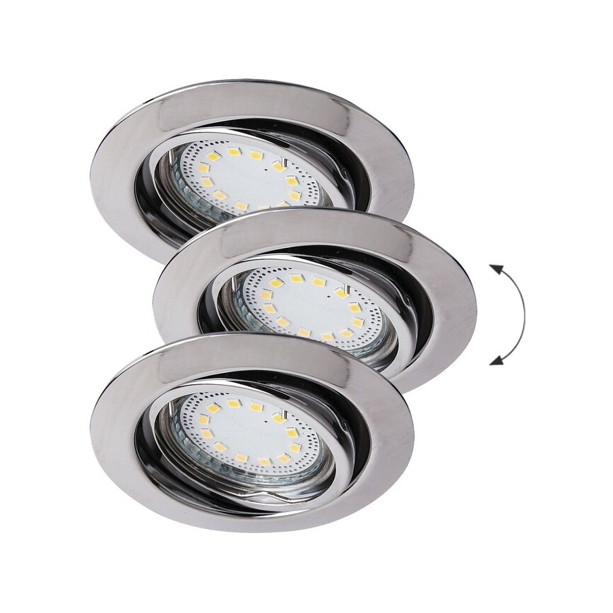 Rabalux - KOMPLEKTAS 3xLED Įleidžiamas šviestuvas 3xGU10/3W/230V IP40