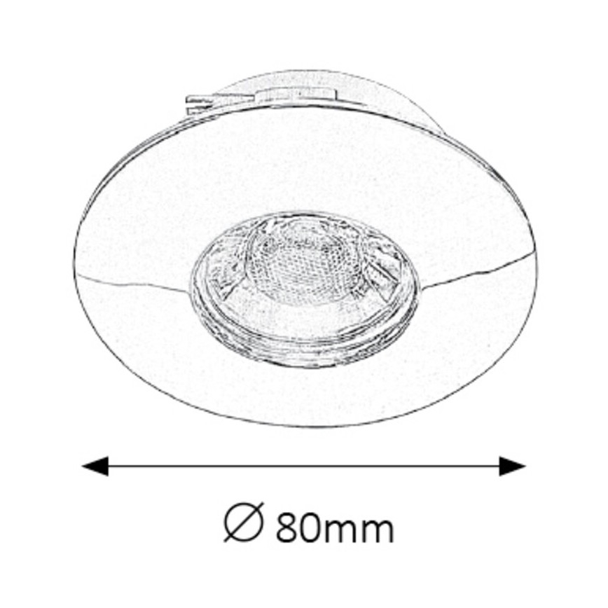 Rabalux - 3x LED komplektas vonios įleidžiamų lubų šviestuvų LED/4W/230V IP44