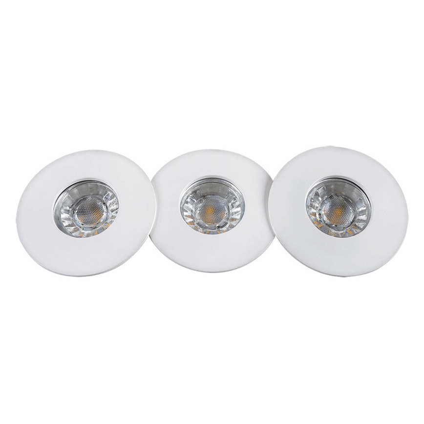 Rabalux - Rinkinys 3x LED vonios kambario įleidžiamųjų šviestuvų LED/4W/230V IP44