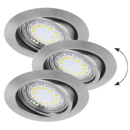Rabalux - 3 vnt. LED įleidžiami šviestuvai, 1x GU10/3W/230V, IP40