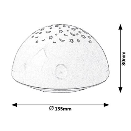 Rabalux - LED Naktinis šviestuvas RGB LED/0,5W/3xAA