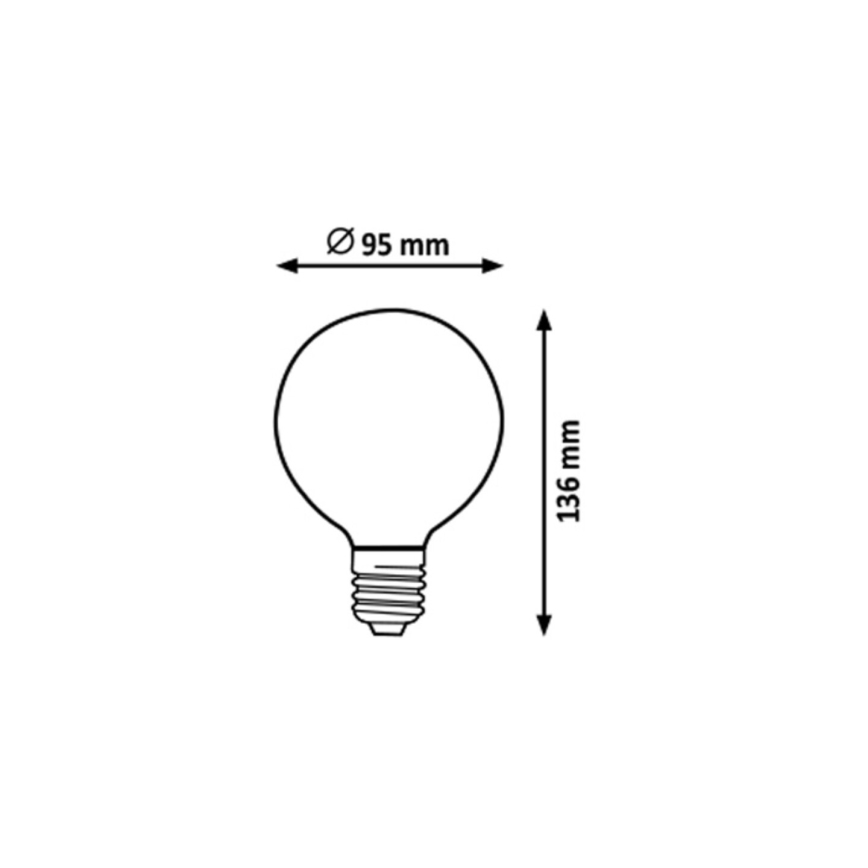 Rabalux - LED elektros lemputė G95 E27/7,2W/230V 2700K