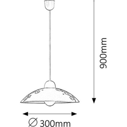 Rabalux 1848 - Sietynas BLOOMY 1xE27/60W/230V