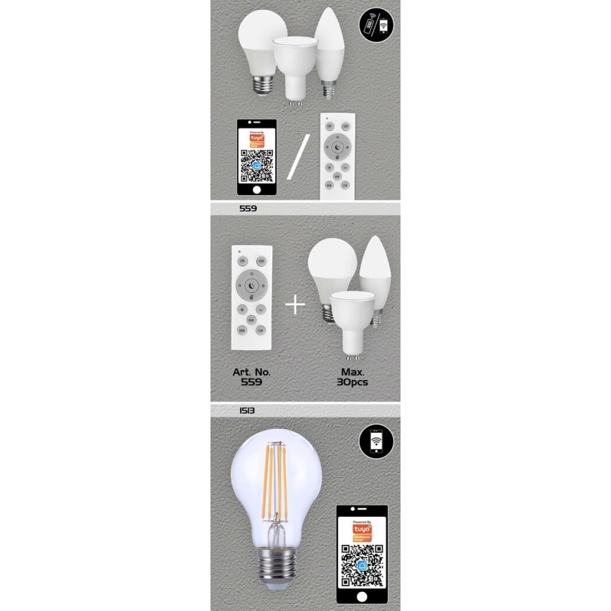 Rabalux - LED RGB Reguliuojama lemputė GU10/5W/230V Wi-Fi 3000-6500K