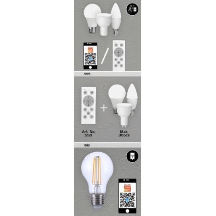 Rabalux - LED RGB Reguliuojama lemputė C37 E14/5W/230V Wi-Fi 3000-6500K