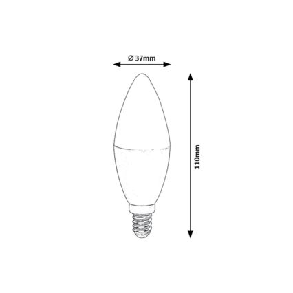 Rabalux - LED RGB Reguliuojama lemputė C37 E14/5W/230V Wi-Fi 3000-6500K