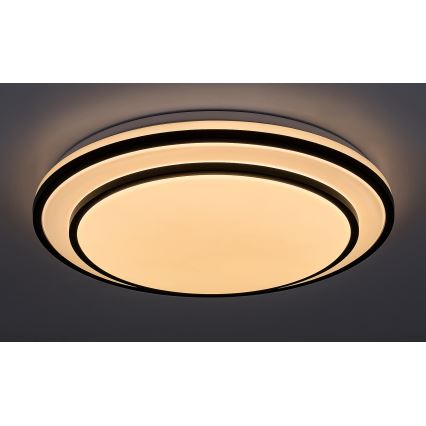 Rabalux - dimeriuojamas LED lubinis šviestuvas LED/40W/230V 3000-6500K juodas Ø 49 cm + nuotolinis valdymas