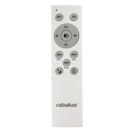 Rabalux - LED Reguliuojamas lubinis šviestuvas LED/40W/230V 3000-6500K sidabras + valdymo pultas