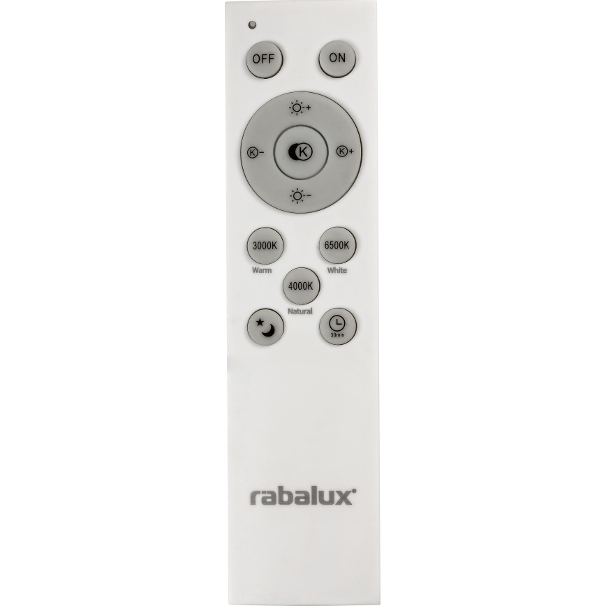 Rabalux - LED Reguliuojamas lubinis šviestuvas LED/40W/230V 3000-6500K sidabras + valdymo pultas
