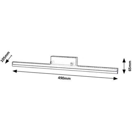 Rabalux 2166 - LED Vonios veidrodžio šviestuvas LED/12W/230V 49 cm IP44