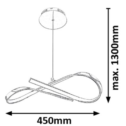 Rabalux - LED sietynas, kabinamas ant virvės LED/20W/230V