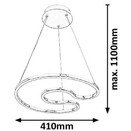 Rabalux - LED sietynas, kabinamas ant virvės LED/30W/230V