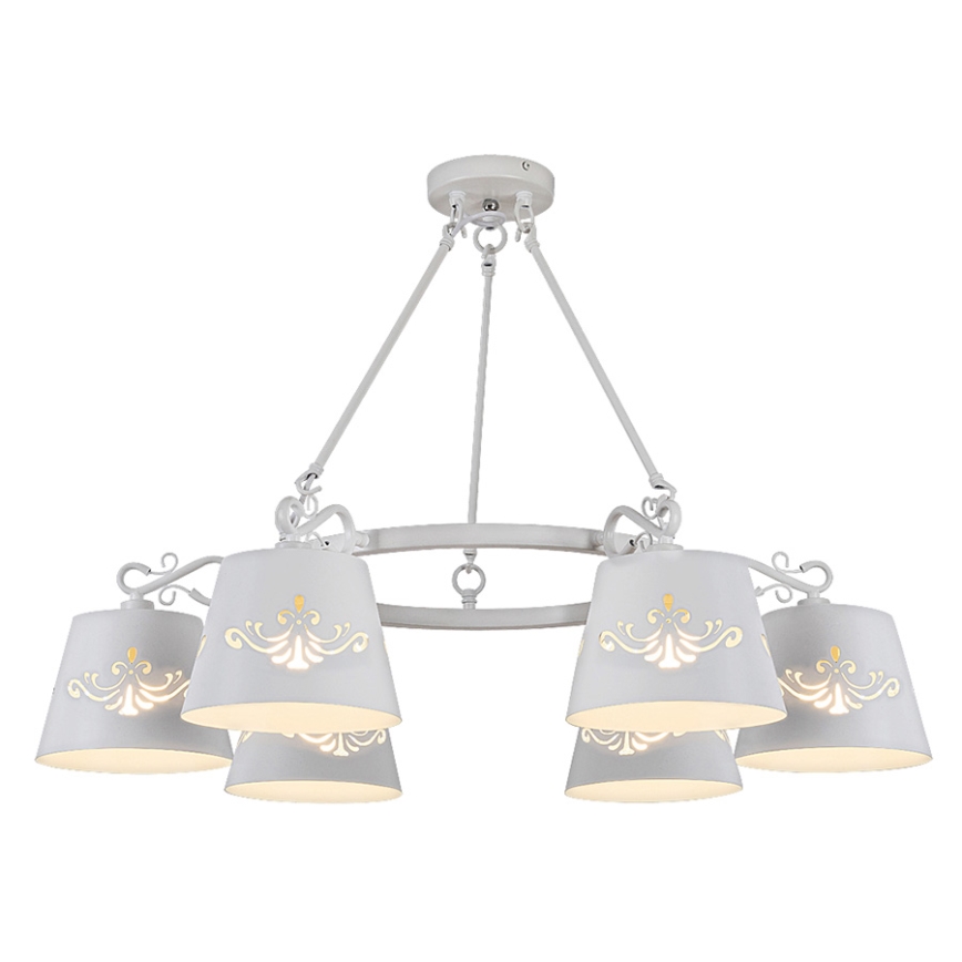 Rabalux - Tvirtinamas sietynas 6xE14/40W/230V balta