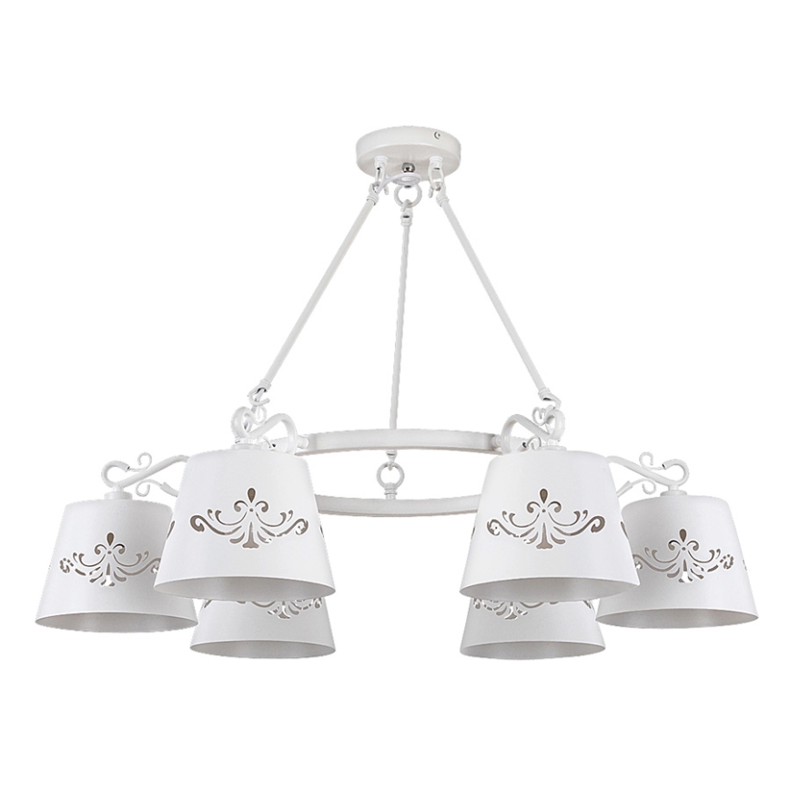 Rabalux - Tvirtinamas sietynas 6xE14/40W/230V balta