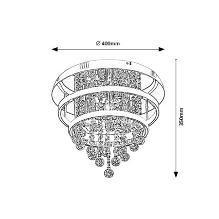 Rabalux - Ant pagrindo montuojamas krištolinis sietynas LED/32W/230V + 3xE14/40W