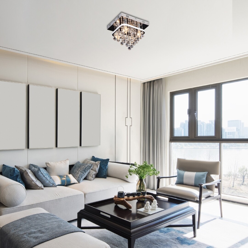 Rabalux - Ant pagrindo montuojamas krištolinis sietynas LED/23W/230V + 4xE14/40W