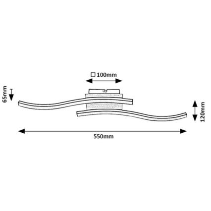 Rabalux - LED Ant pagrindo montuojamas sietynas 2xLED/12W/230V