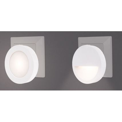 Rabalux - LED Naktinė lemputė su prieblandos jutikliu LED/0,5W/230V 3000K diametras 65 mm