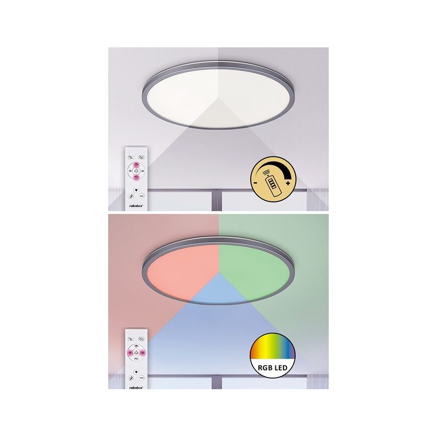 Rabalux - LED RGB pritemdomas lubinis šviestuvas LED/22W/230V Wi-Fi + nuotolinio valdymo pultas