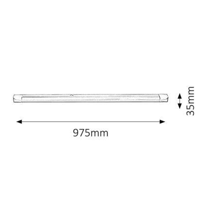 Rabalux 2304 - Šviestuvas, kabinamas po spintele BRAND G13/30W/230V