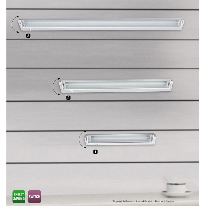 Rabalux 2361 - Šviestuvas, kabinamas po spintele EASY G5/8W/230V