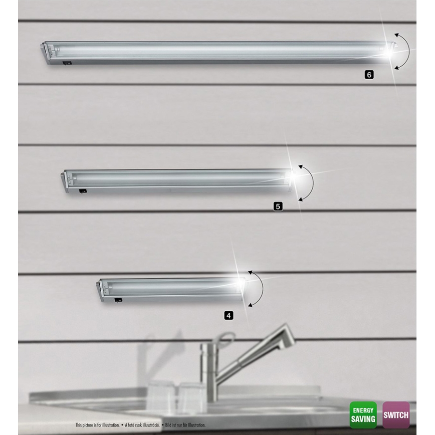 Rabalux 2364 - Šviestuvas, kabinamas po spintele EASY G5/8W/230V
