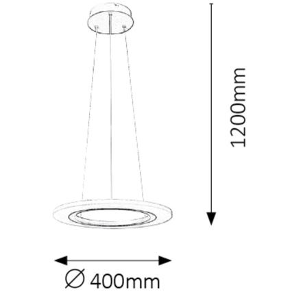 Rabalux 2428 - LED sietynas ADRIENNE LED/20W/230V sidabras