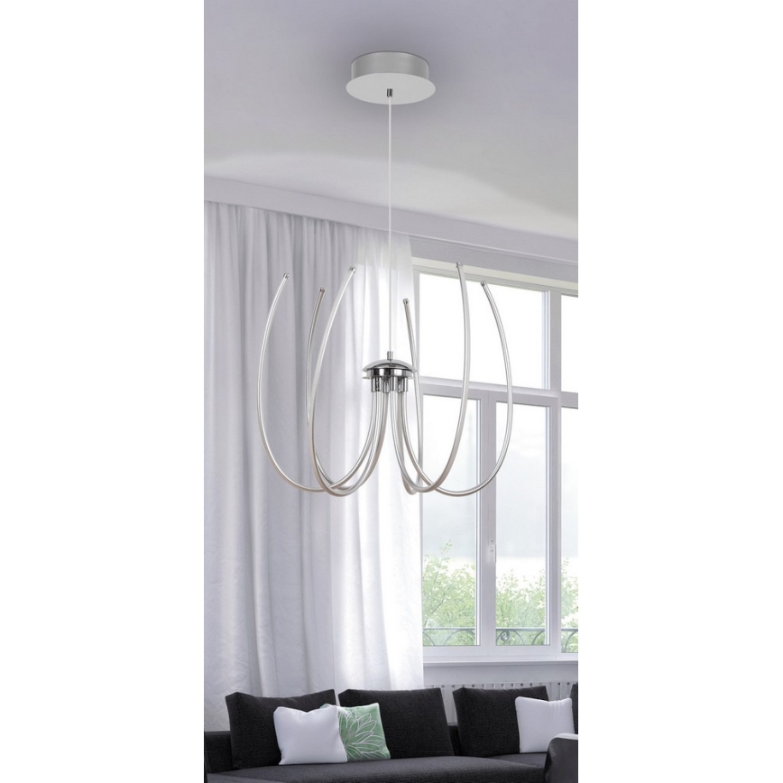 Rabalux 2434 - LED sietynas ALISHA LED/62W/230V sidabras