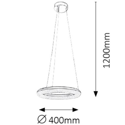 Rabalux 2565 - Pritemdomas LED sietynas GEORGINA LED/24W/230V