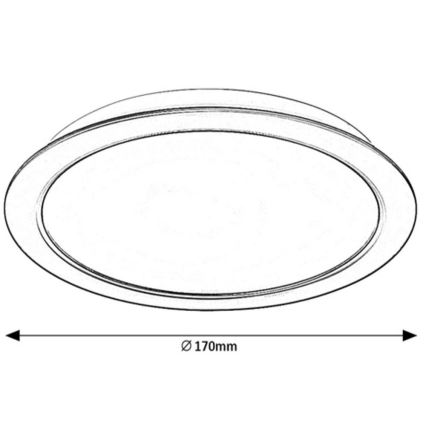 Rabalux - LED Įleidžiamas šviestuvas LED/17W/230V d. 17 cm