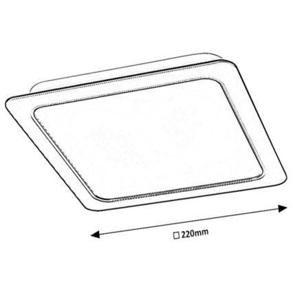 Rabalux - LED įleidžiamas lubinis šviestuvas LED/24W/230V 22x22 cm