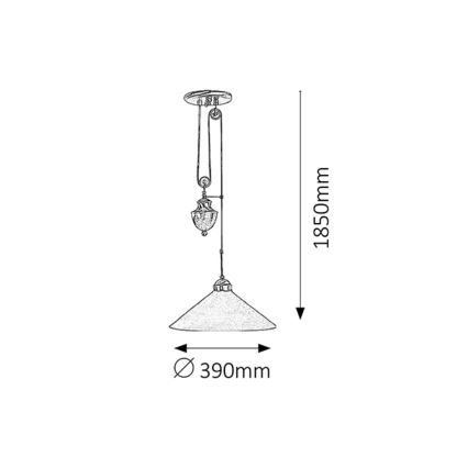 Rabalux 2706 - Sietynas MARIAN 1xE27/100W/230V